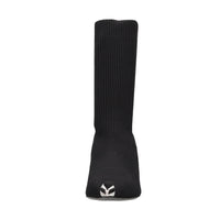 Tronchetti in tessuto elasticizzato e pelle 