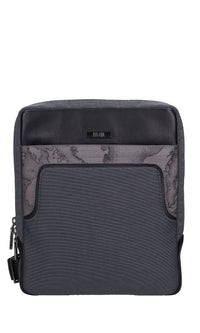 Borsa in ecopelle e tessuto 