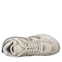 Sneakers in pelle e tessuto 