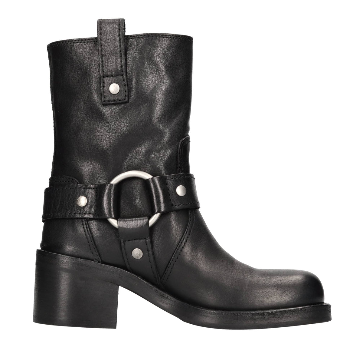 Stivaletti biker in pelle 
