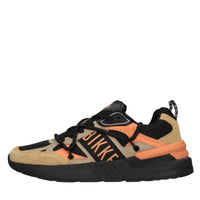 Sneakers in camoscio e tessuto 