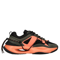 Sneakers in pelle ecopelle e tessuto 