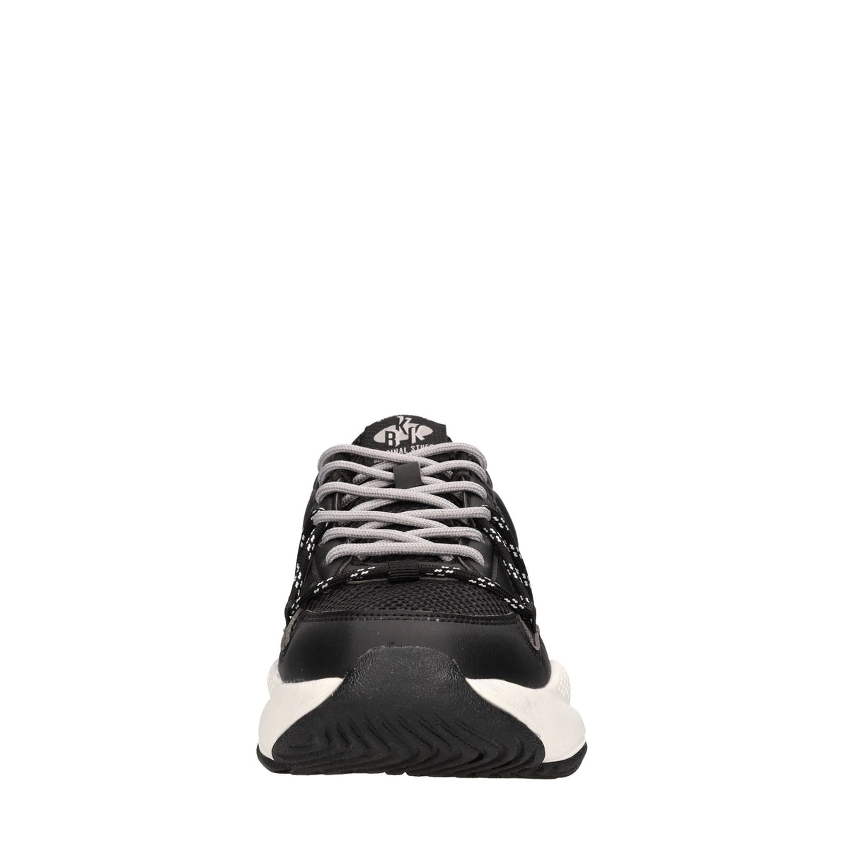 Sneakers in pelle e tessuto 