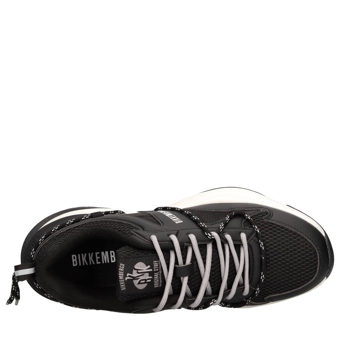 Sneakers in pelle e tessuto 