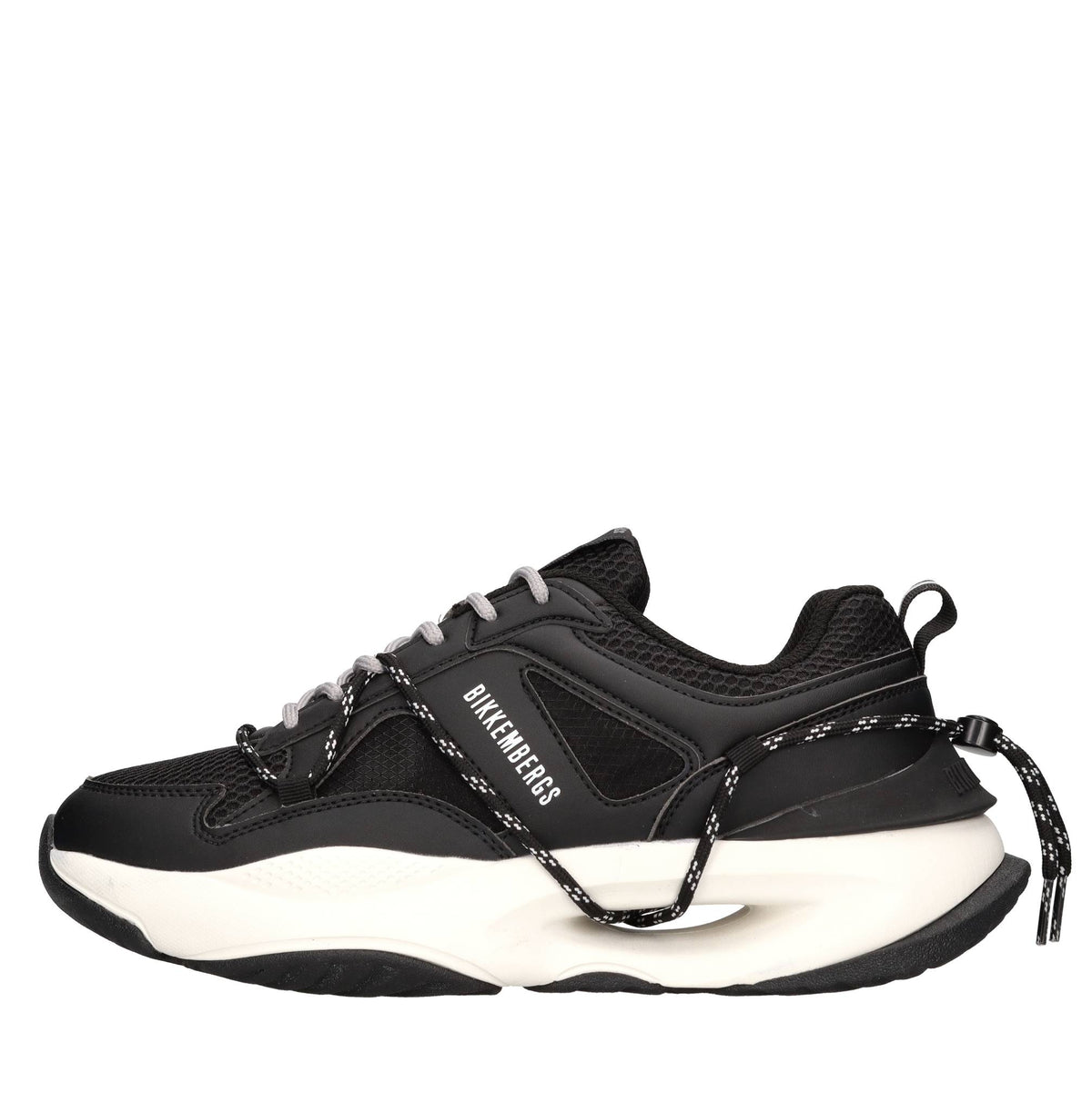 Sneakers in pelle e tessuto 