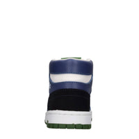 Sneakers in pelle e tessuto 
