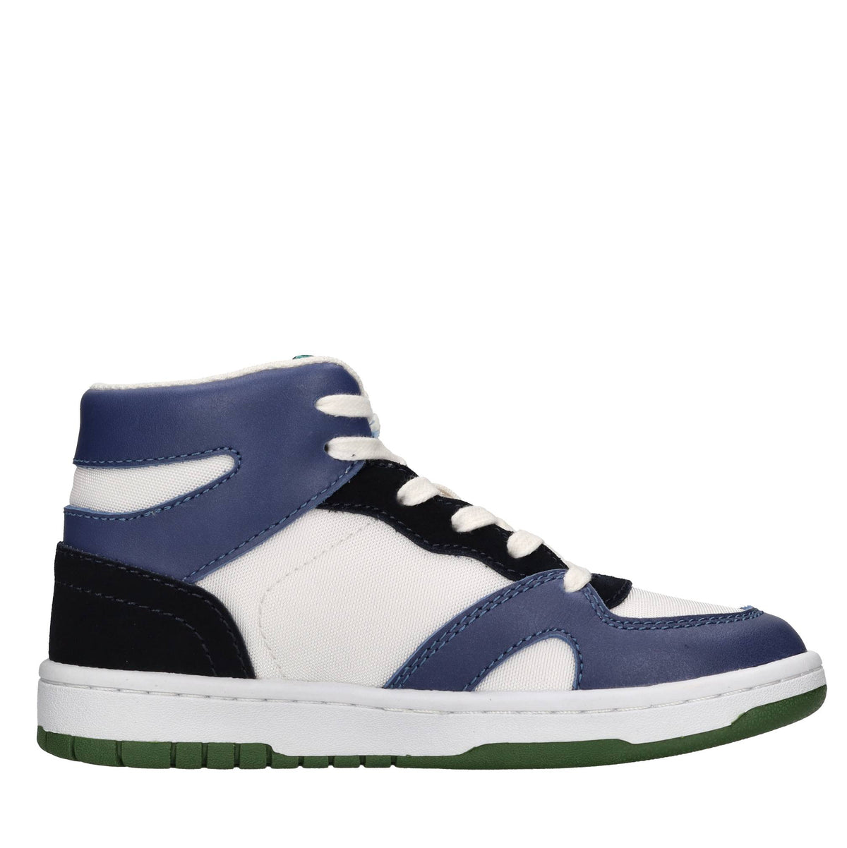 Sneakers in pelle e tessuto 