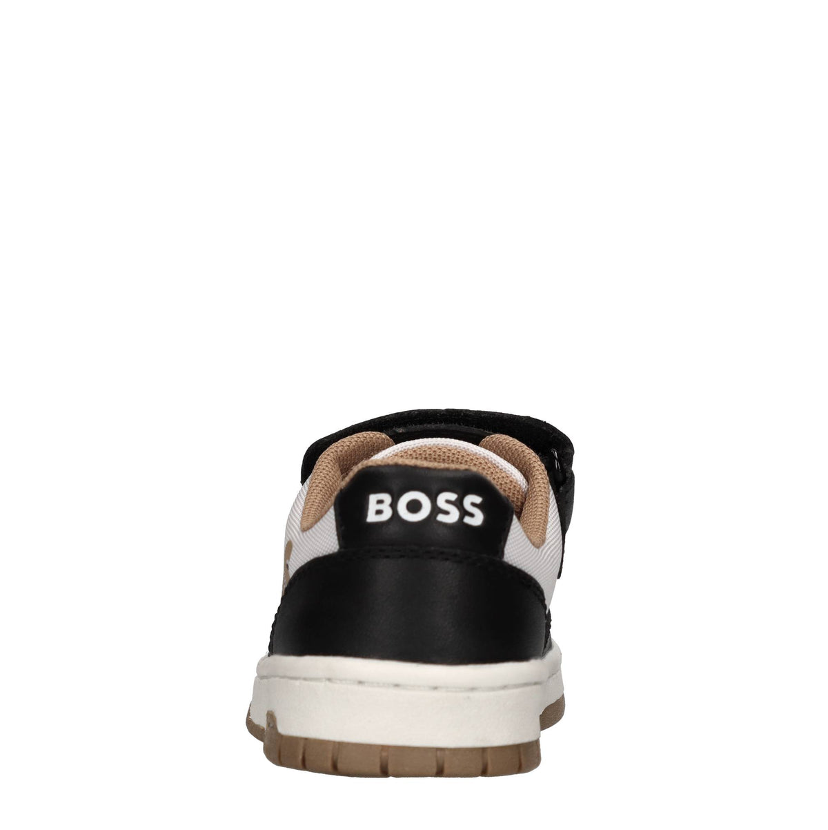 Sneakers in pelle e tessuto 