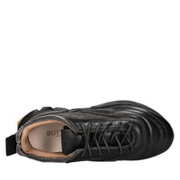Sneakers in pelle e tessuto 