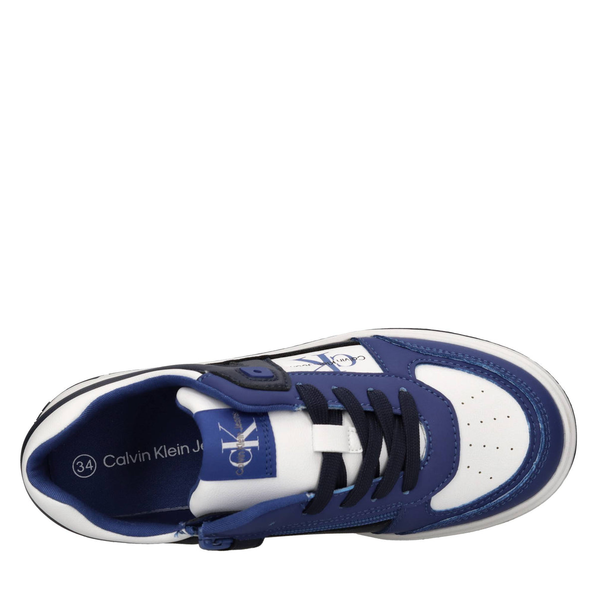 Sneakers in ecopelle e tessuto 