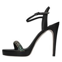 Sandali in pelle e strass 