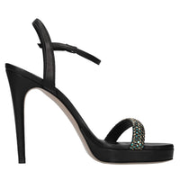 Sandali in pelle e strass 