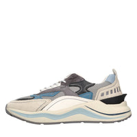 Sneakers in camoscio e tessuto 