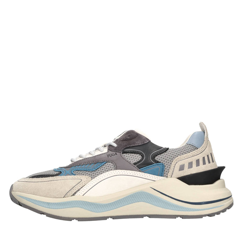 Sneakers in camoscio e tessuto 