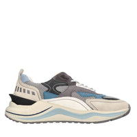 Sneakers in camoscio e tessuto 