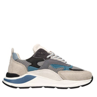 Sneakers in camoscio e tessuto 