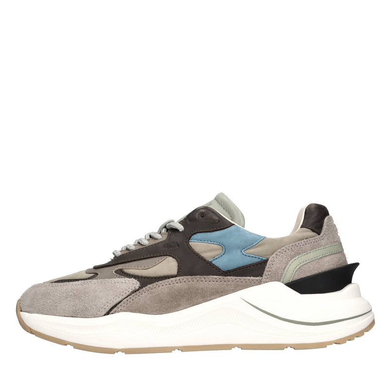Sneakers in camoscio e tessuto 
