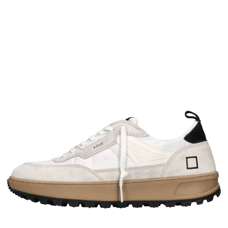 Sneakers in camoscio e tessuto 