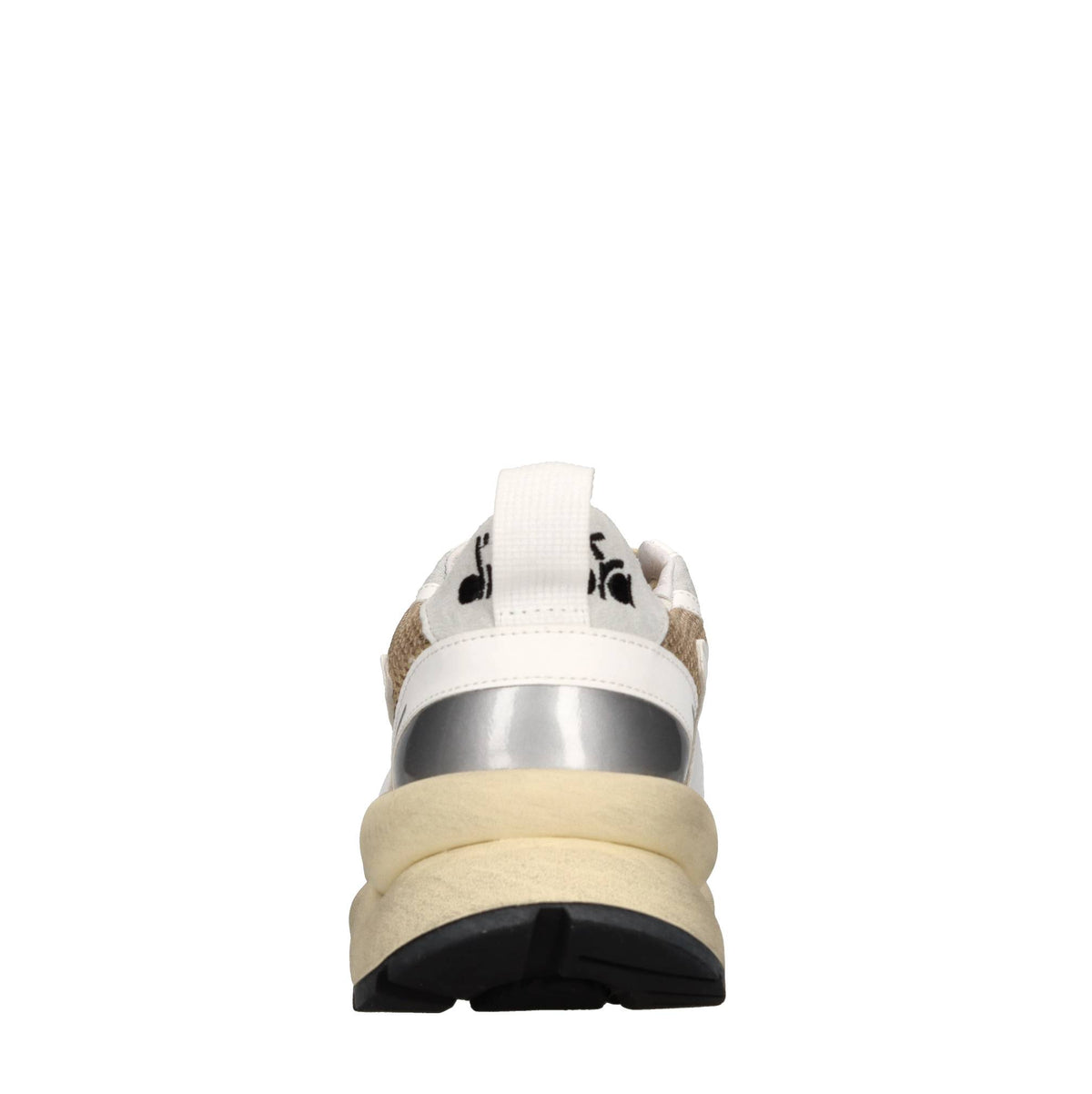 Sneakers in pelle e tessuto 