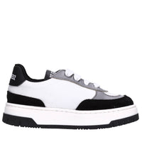 Sneakers in camoscio e tessuto 