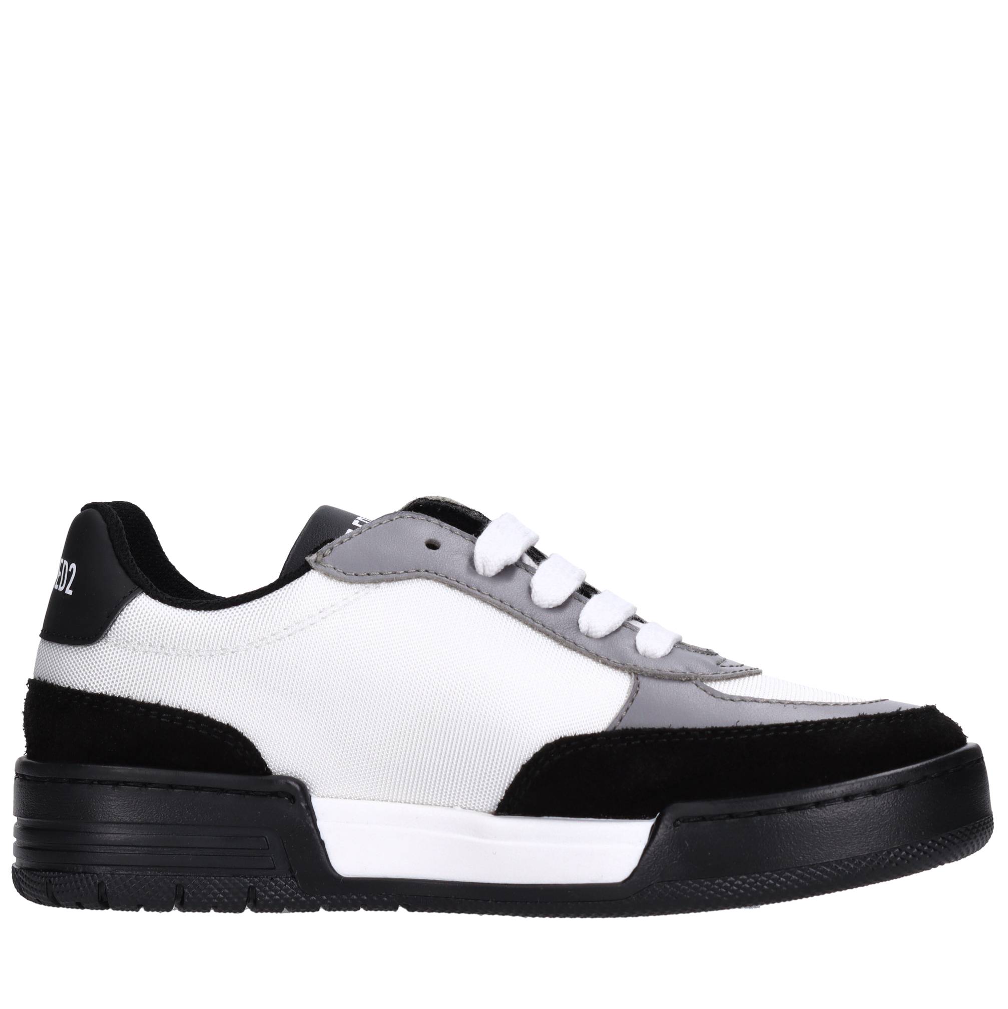 Sneakers in camoscio e tessuto 
