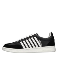 Sneakers in pelle e tessuto 