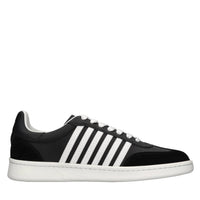 Sneakers in pelle e tessuto 