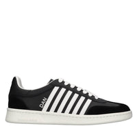 Sneakers in pelle e tessuto 
