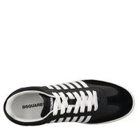 Sneakers in pelle e tessuto 