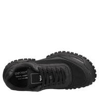 Sneakers in pelle e tessuto 