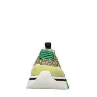 Sneakers in tessuto con inserti in camoscio 
