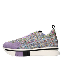 Sneakers in tessuto con inserti in camoscio 