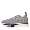 F65: Fabric sneakers with suede inserts