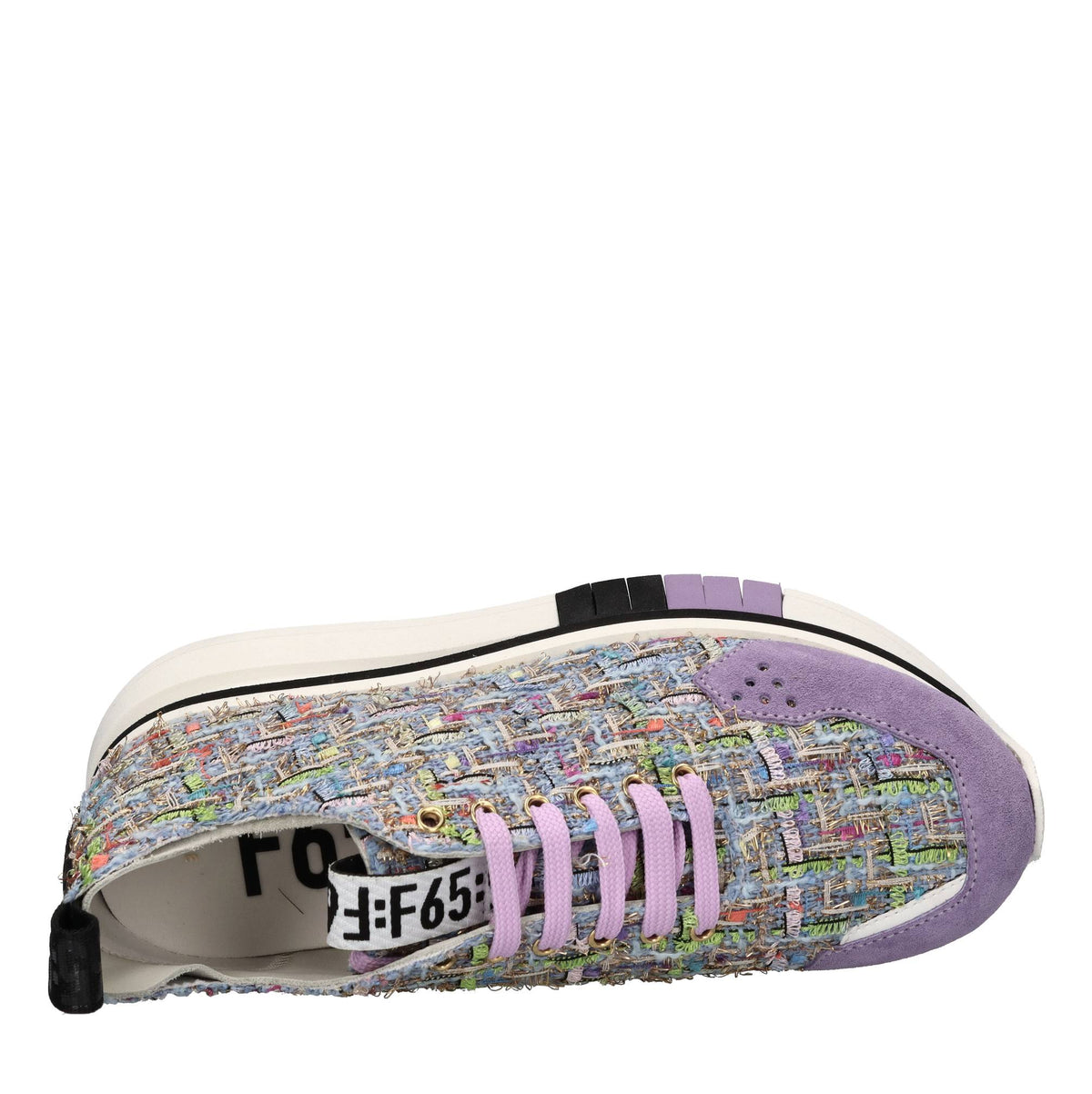 Sneakers in tessuto con inserti in camoscio 