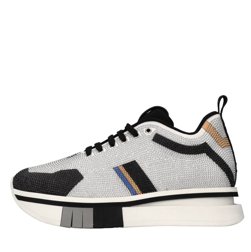 Sneakers in tessuto e strass 