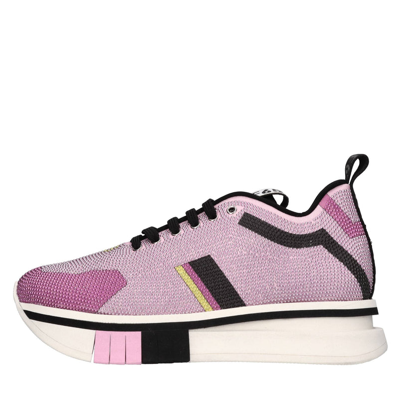 Sneakers in tessuto e strass 