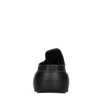 Mules in ecopelle e tessuto elasticizzato 