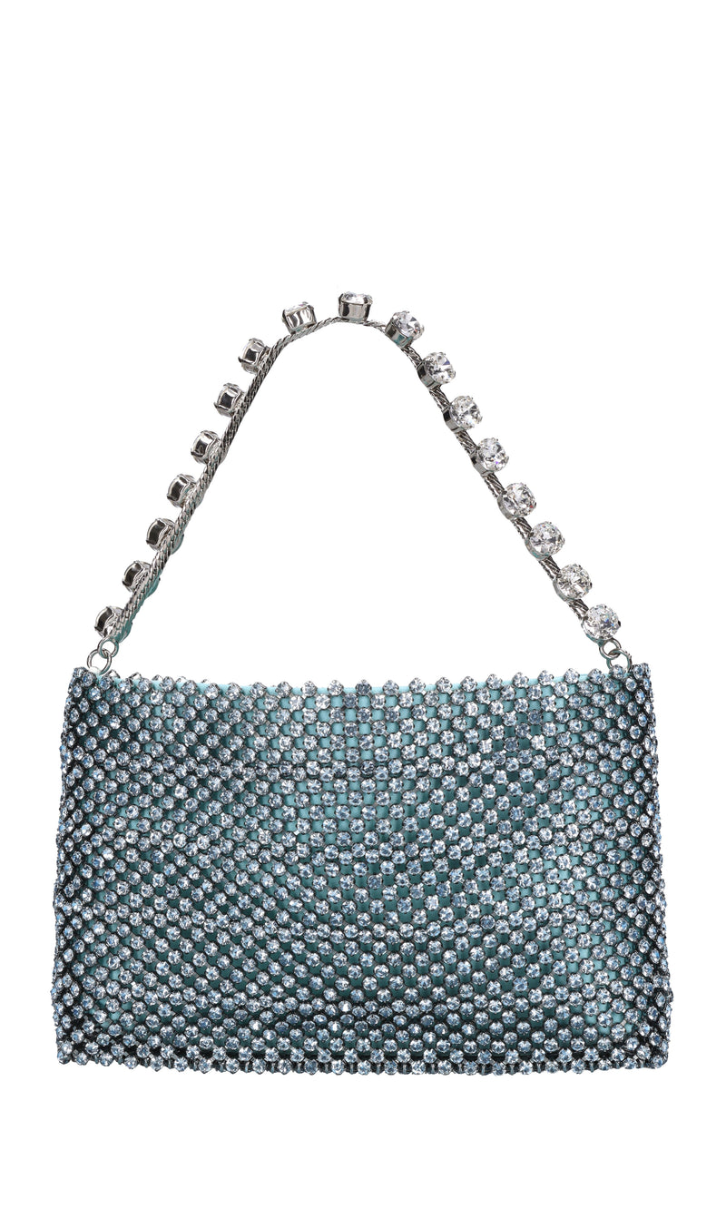 Borsa modello AURORA in tessuto e strass 