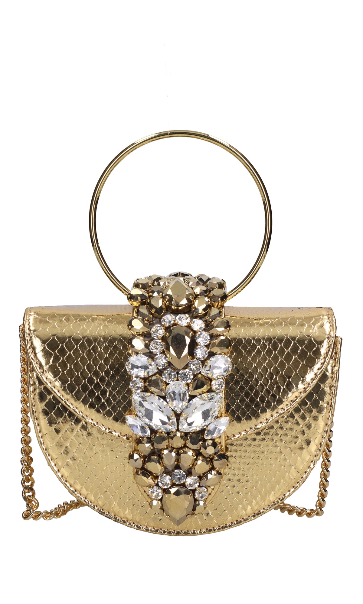 Borsa mini brigitte python in pelle 