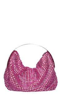 Borsa modello CLO in tessuto e strass 