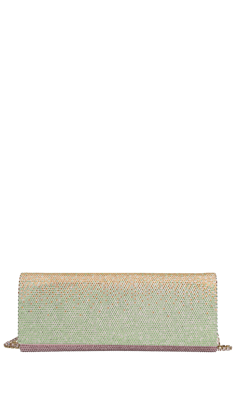 Borsa modello ENVELOPE in camoscio e strass 