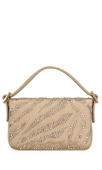 Borsa mini Habib in raso e strass 