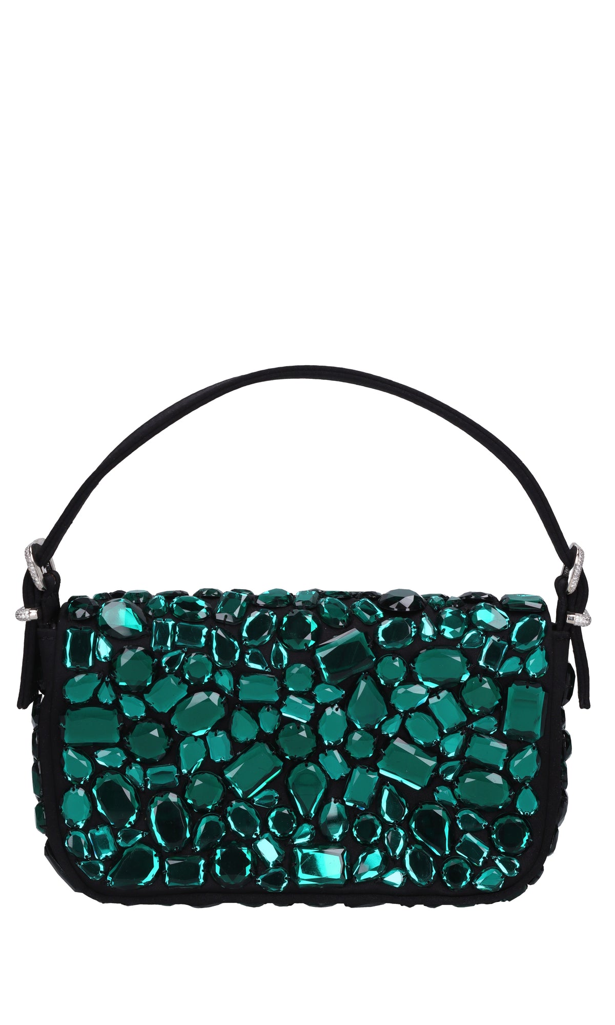 Borsa mini Habibi in tessuto e strass 