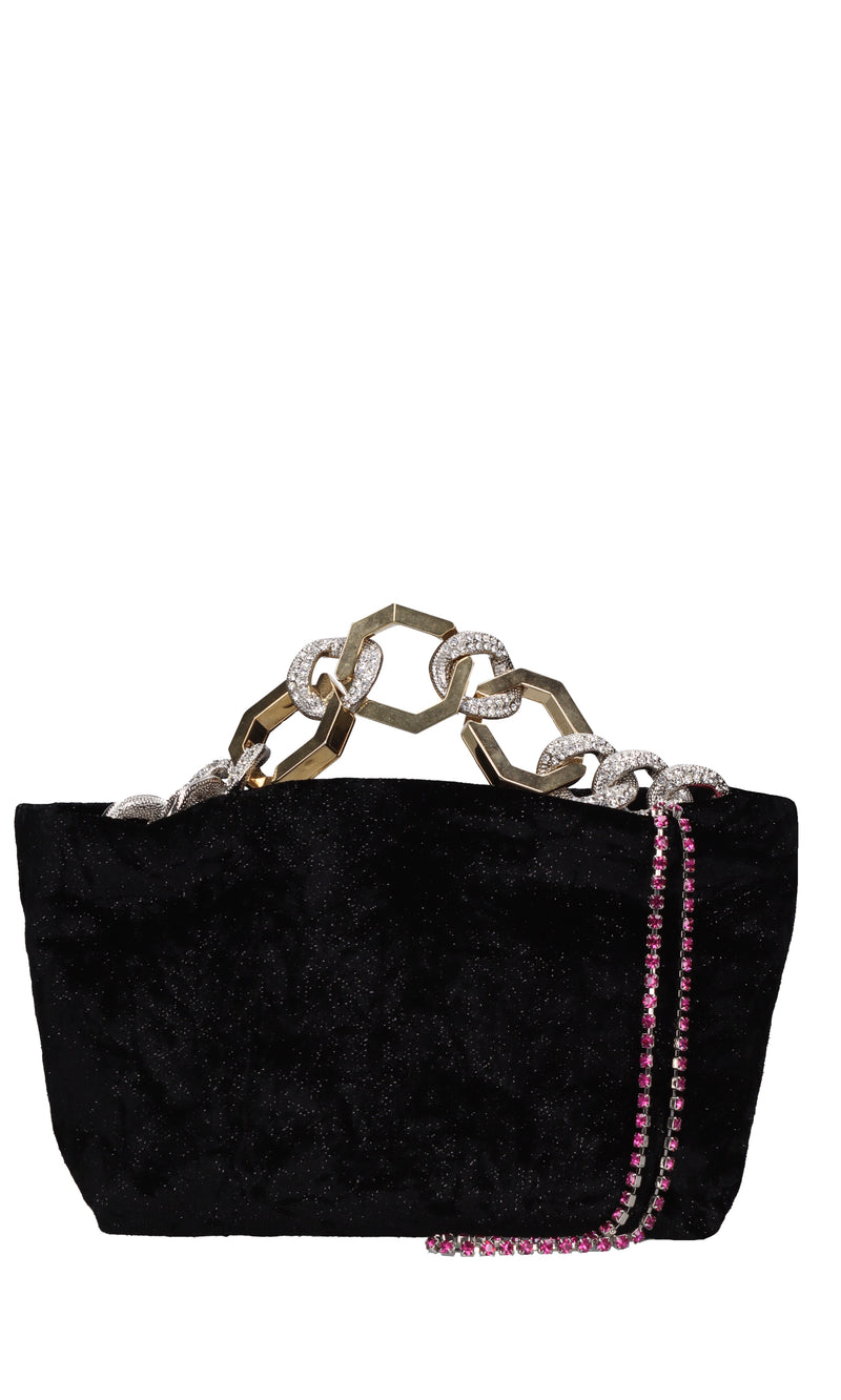 Borsa mini Jessye in velluto 