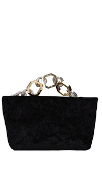 Borsa mini Jessye in velluto 