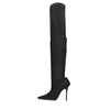 GEDEBE Logan lycra and rhinestone over-the-knee boots