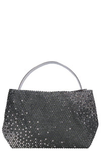 Borsa lyr satin in tessuto e strass 