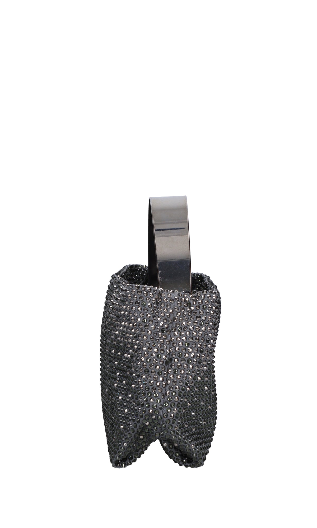 Borsa lyr satin in tessuto e strass 