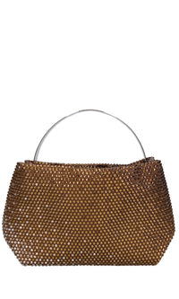Borsa lyr in tessuto e strass 