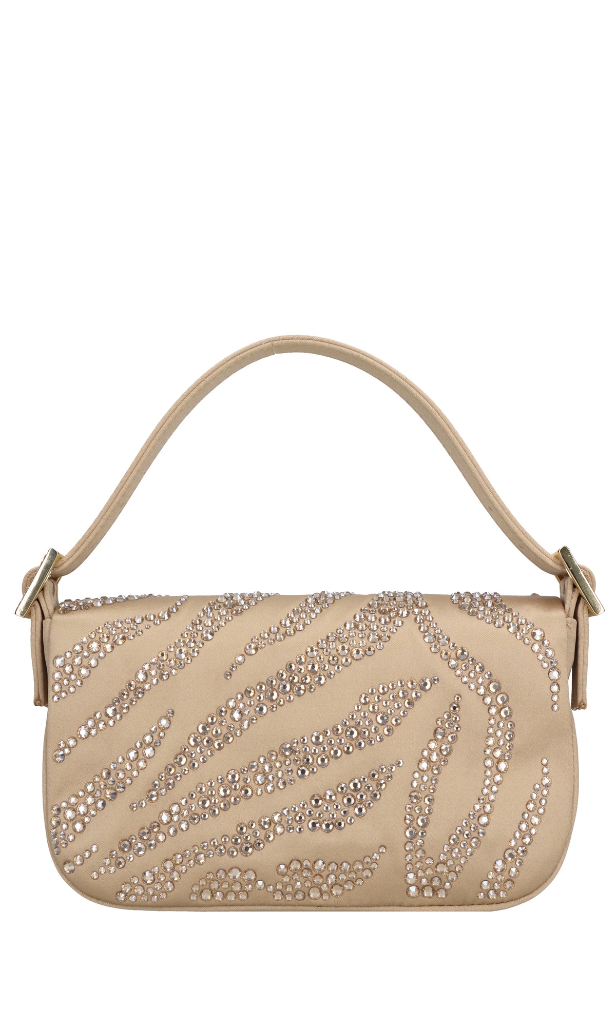 Borsa mini Habib in raso e strass 
